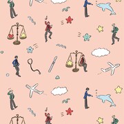 DRAMATIC STARSのテキスタイル。