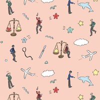 DRAMATIC STARSのテキスタイル。