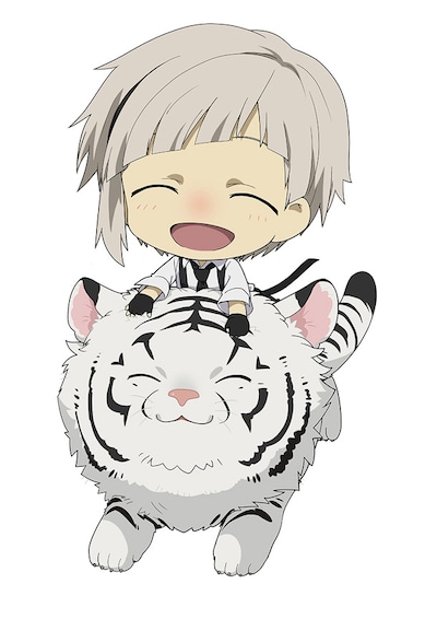 「文豪ストレイドッグス DEAD APPLE」と東武動物公園のコラボイラスト。