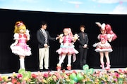 「HUGっと!プリキュア」「映画プリキュアスーパースターズ!」合同会見の様子。