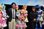 プリキュアたちに連れられてきた北村一輝(左)と小野賢章(右)。