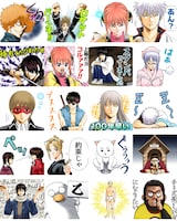 「銀魂（J50th）」のスタンプ。