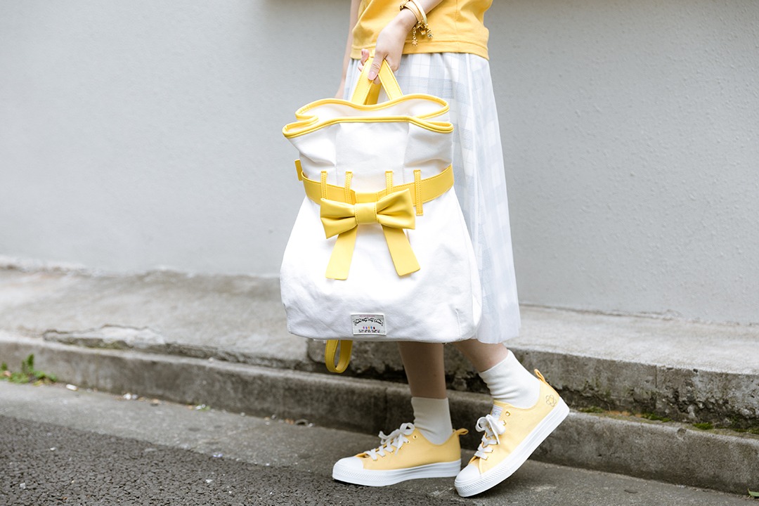 巴マミモデルの着用例。