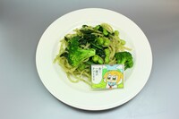 あー一面のクソミドリパスタ。