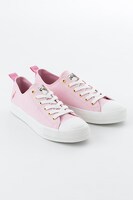 「魔法少女まどか☆マギカ」鹿目まどかモデルのスニーカー。