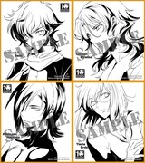 「高河ゆん描き下ろし複製ミニ色紙4枚セット」