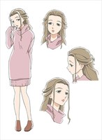 安本保奈美のキャラクタービジュアル。