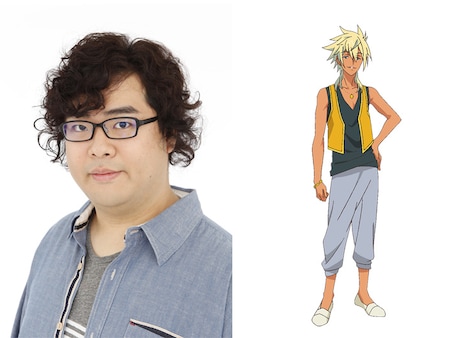 左から落合福嗣、チャラリートのキャラクター設定画。