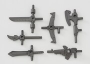 左からガシャプラ「ビルドダイバーズ SD ガンダム（仮）」のウエポンセット。