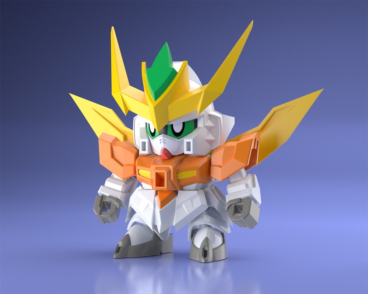 食玩「ミニプラ ガンダムビルドダイバーズ スーパーショックガンダム」より、ショックガンダム。