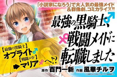 「最強の黒騎士、戦闘メイドに転職しました」ビジュアル