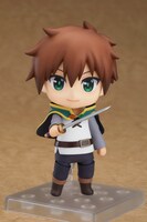 「ねんどろいど カズマ」に愛刀「ちゅんちゅん丸」をもたせた様子。