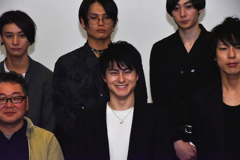 映画「BLOOD-CLUB DOLLS」制作発表会の様子。