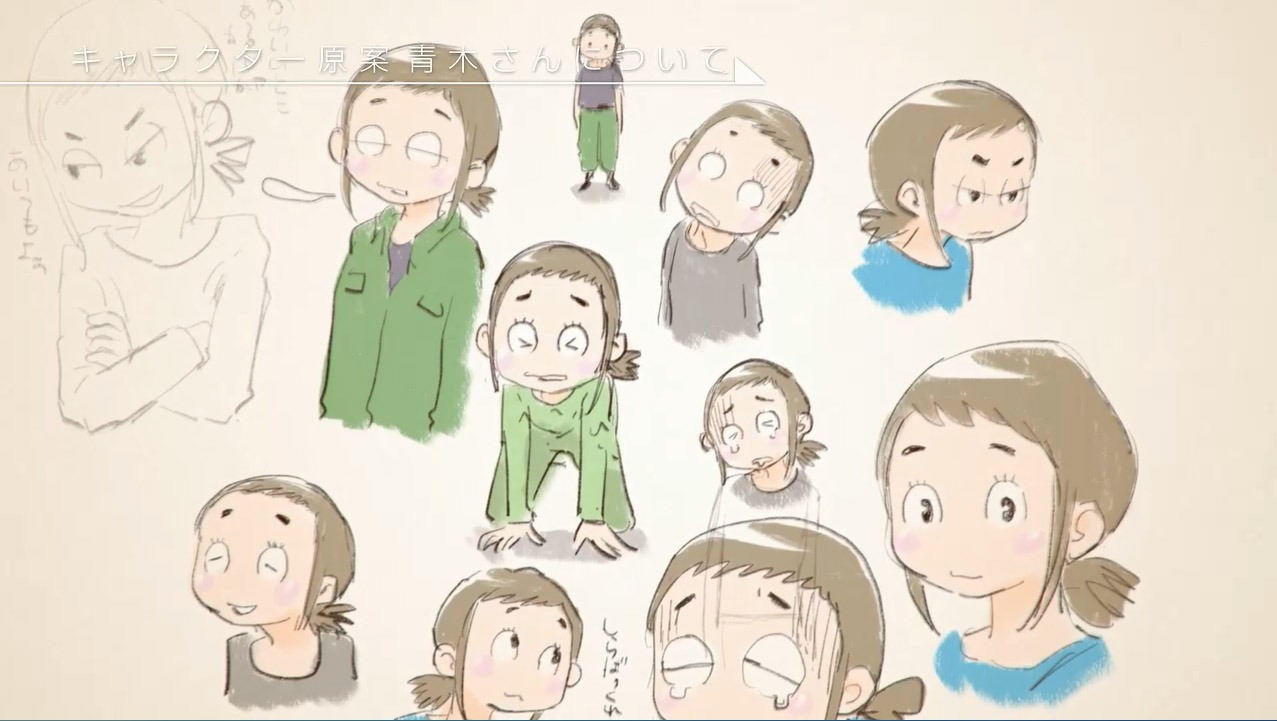 「ひそねとまそたん」のラフスケッチ。