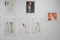 「くらもちふさこ・いくえみ綾二人展『“あたしの好きな人”へ』」より、「二人の今」コーナーの様子。