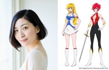 左から坂本真綾、如月ハニー／キューティーハニーのキャラクタービジュアル。