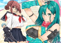 「クノイチノイチ！ノ弐」第1話の扉ページに使用されたイラスト。