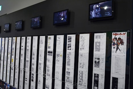 「絵コンテ視聴エリア」の様子。