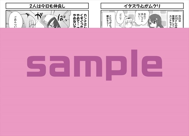 とらのあなの特典サンプル（ウラ）。