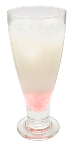 ドリンクメニューの「環いろは（乳酸飲料＋ピーチゼリー）」。