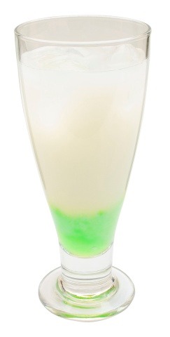 ドリンクメニューの「二葉さな（乳酸飲料＋マスカットゼリー）」。