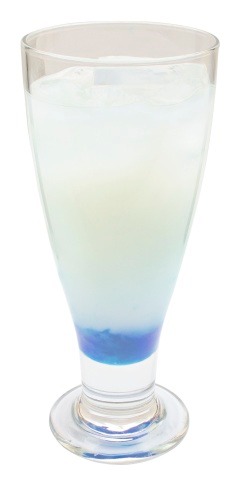 ドリンクメニューの「七海やちよ（乳酸飲料＋サイダーゼリー）」。
