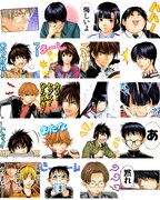 「ヒカルの碁（J50th）」のスタンプ。