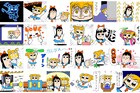 「ポプテピ」動くスタンプ第3弾、中指立てたポプ子やエモく踊るピピ美など
