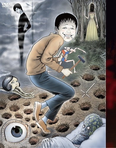 「伊藤潤二『コレクション』」DVD上巻のジャケットイラスト。