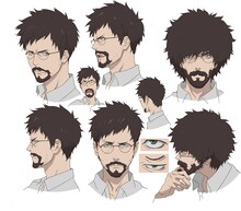 キース・風間・フリック（CV:平田広明）キャラクター設定画。