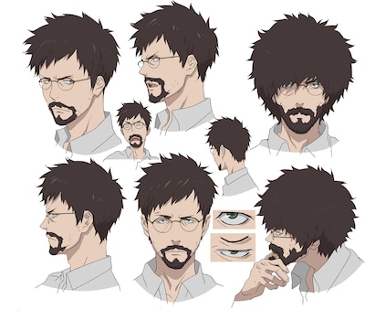 キース・風間・フリック（CV:平田広明）キャラクター設定画。