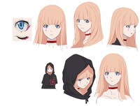 ユナ（CV:佐藤聡美）キャラクター設定画。