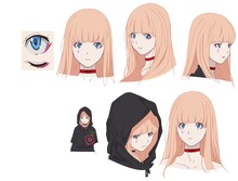 ユナ（CV:佐藤聡美）キャラクター設定画。