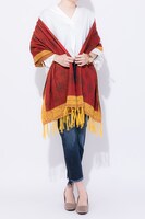 ストール＆ストールピンセットの着用例。