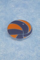 バレーボール柄の丸台座。