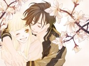 別冊花とゆめ4月号に掲載された「桜の花の紅茶王子」の扉イラスト。