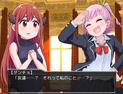 「暗黒騎士団長と青春ガール」のゲーム画面。
