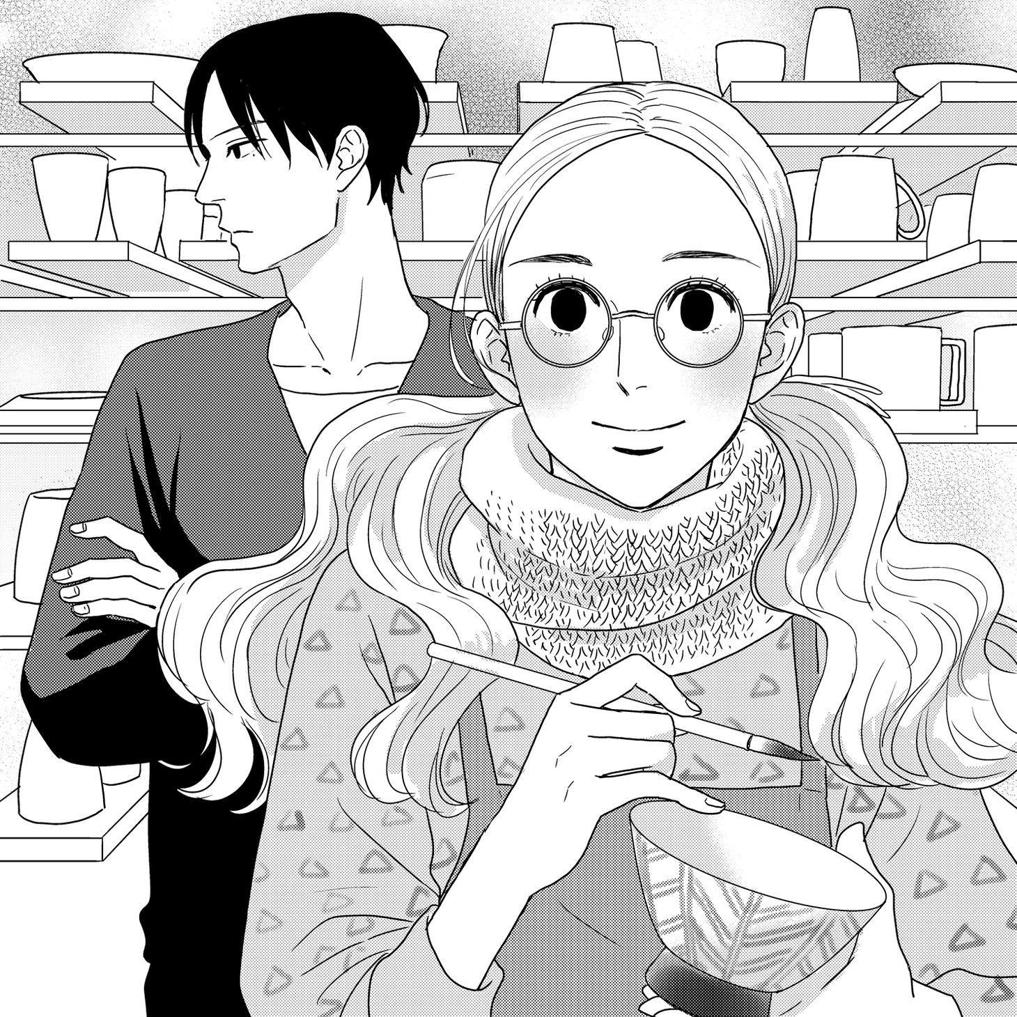 「青の花 器の森」カット