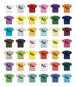 「ポプテピピック」の「サブキャラクソTシャツ」カラーバリエーション。