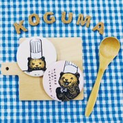 「こぐまのケーキ屋さん」の缶バッジ。