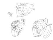 「A.I.C.O. Incarnation」に登場するコイルガンの設定画。