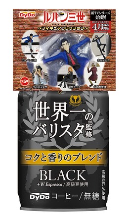 「ダイドーブレンド コクと香りのブレンドBLACK 世界一のバリスタ監修」の販売イメージ。