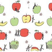 鶯丸、大包平のりんご柄。