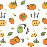 小夜左文字、宗三左文字、江雪左文字の柿柄。