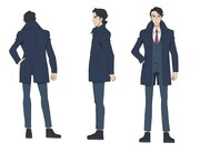 八咫烏五郎のキャラクタービジュアル。ICPOに所属する正義感の強い刑事。銭形の部下で、先輩である銭形を心から尊敬している。通称やた。