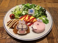 第1弾限定メニューの「仲良し3人のお子様プレート」。