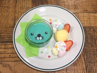 第1弾限定メニューの「ぼのちゃんのたまごプリン」。