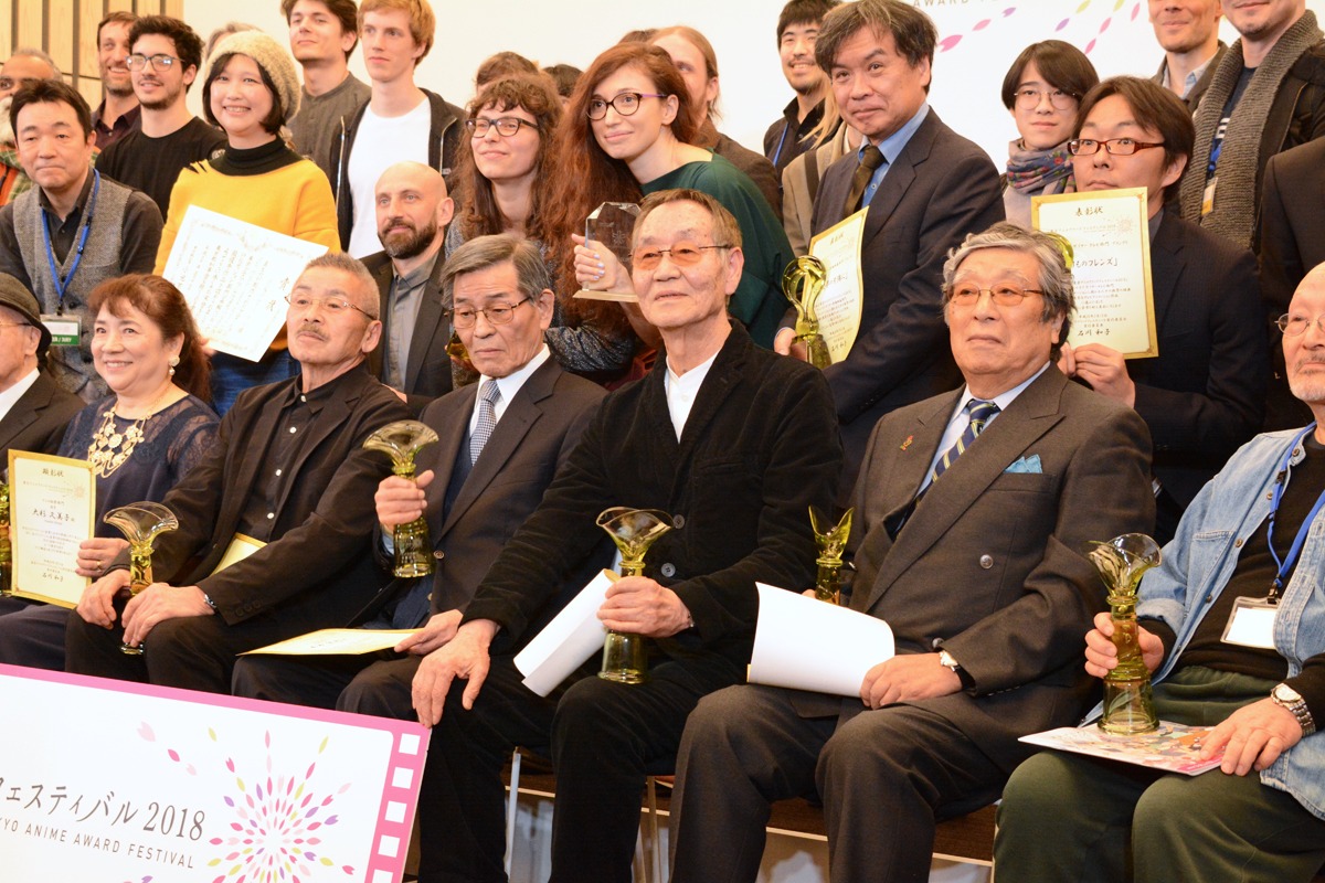 「東京アニメアワードフェスティバル2018」授賞式の様子。