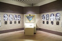 「遊☆戯☆王」の展示コーナー。(c)高橋和希 スタジオ・ダイス/集英社