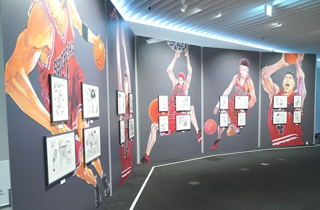 「SLAM DUNK」の展示コーナー。(c)井上雄彦 I.T.PLANNING,INC.